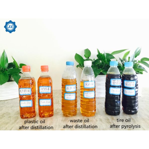 10TPD 15TPD 20TPD Waste Tire Pyrolysis Oil Distillation To Diesel Oil Refinery Plant