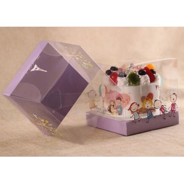 Inquiries For Free Samples Tall Clear Cake Box 12 Inch,Environmental PET decorative transparent plastic cake box with wh