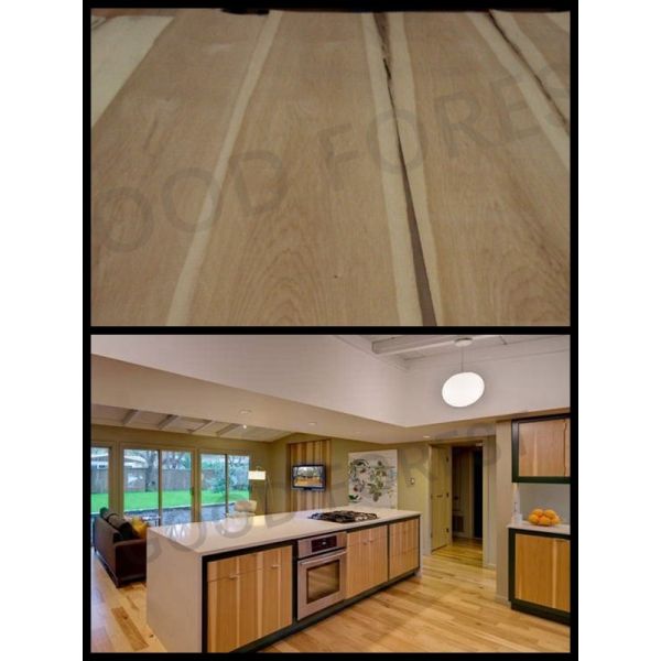 Natural Hickory Wood Veneer Double Color Popular Cabinet Wood Veneer FSC