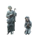 Garden Metal sculpture Jesus & children bronze statues,customized bronze statues