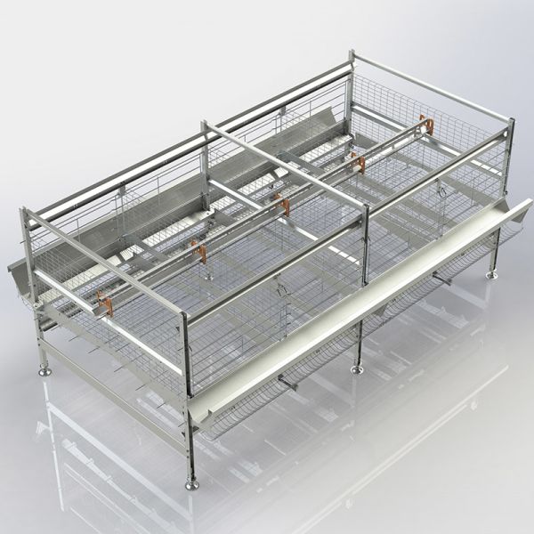 Hot Galvanized Broiler Hen Poultry Layer Cage 0.2% Eggs Damaging