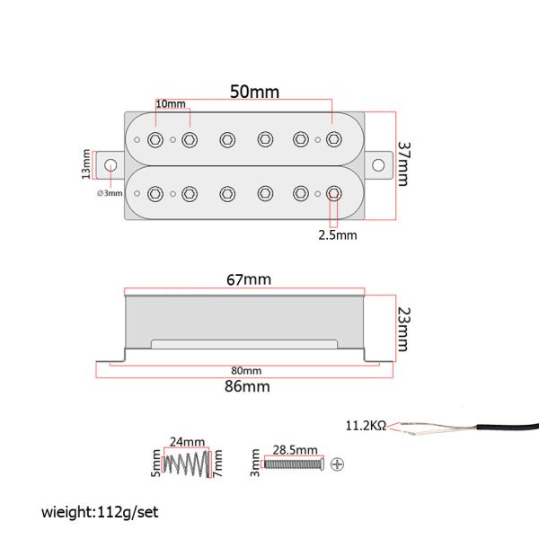 Alnico 5 Vintage Humbucker Pickup 11.2K ST Fender SG Electric Guitar With Wrench