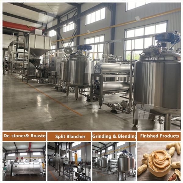 PLC Operated Peanut Butter Processing Plant Peanut Butter Production Line Peanut Paste Grinding