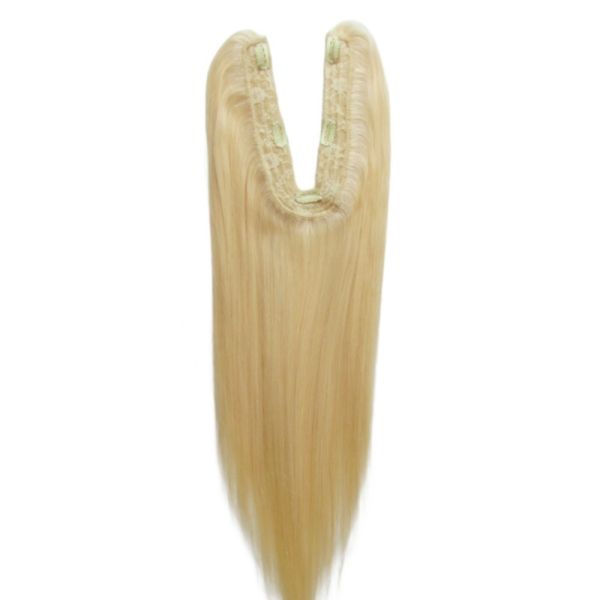 Blonde Straight Texture U Part Closure US Topper for Hair Extensions