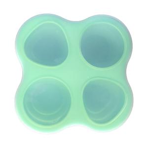China 4 Cavities Silicone Kitchen Tool Baby Food Freezer Storage Trays With Lid on sale