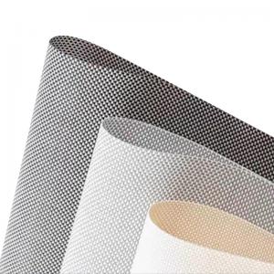  1% Openness Plain Weaving Fiberglass Sunscreen Fabric Fireproof Manufactures