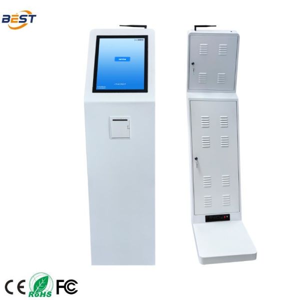 LCD Touch Screen Queue Management System Ticket Dispenser Machine With Multiple Languages Thermal Printing