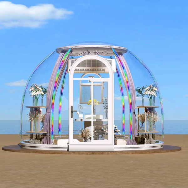 Prefab Luxury Hotel Resort Transparent Bubble Dome Tent Planetarium Dome Round Dome Tent