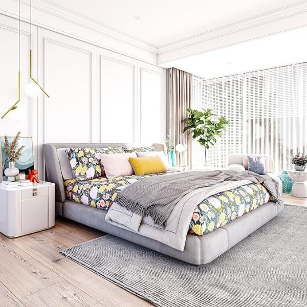 Super Soft Wrinkle Resistant Bedding Set, Premium Floral Printed Bed Sheets Set