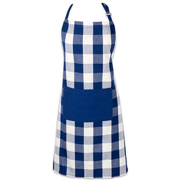 Artist Painters Mens Cotton Apron Sublimation Printed Blue White Squares