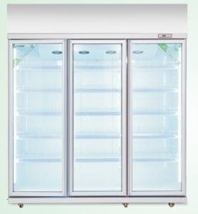 China Automatic Defrost Commercial Glass Door Beverage Cooler For Supermarket With Heater on sale